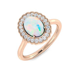 Diamond Regas Opal Ring | 1ct - 2.25ct | Hallmarked Gold & Platinum