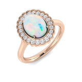 Diamond Regas Opal Ring | 1ct - 2.25ct | Hallmarked Gold & Platinum