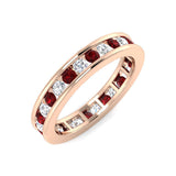 Garnet Diamond Eternity Ring