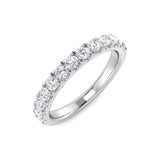 0.15-1.52ct Lab-Grown Round Cut D/VVS Diamond Half Eternity Ring