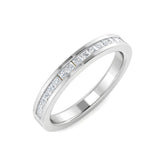 Princess Diamond Channel setting Half Eternity Ring | 0.33ct