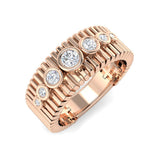 Fancy Diamond Ring | 0.3ct | Hallmarked Platinum & Gold