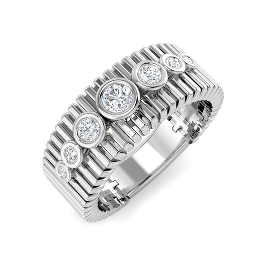 Fancy Diamond Ring | 0.3ct | Hallmarked Platinum & Gold