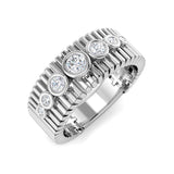 Fancy Diamond Ring | 0.3ct | Hallmarked Platinum & Gold