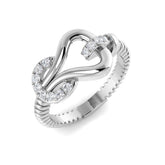 Diamond Bebforb Fancy Ring | 0.15ct | Hallmarked Gold & Platinum