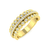 Lab & Natural Diamond Fancy Ring | 0.75ct | Hallmarked Gold & Platinum