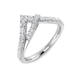 Diamond Empire Wishbone Ring | 0.5ct | Hallmarked Gold & Platinum