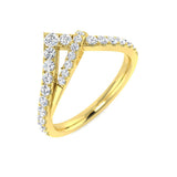 Elegant Round Diamond Wishbone Ring | 0.50ct | UK Hallmarked