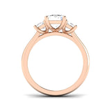 3-Stone Ring Lab Grown Diamond 2.50ct Emerald Cut D/VVS