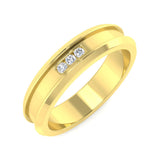 Bague 3 pierres, diamant de laboratoire 0,10 ct, taille ronde, pureté D/VVS