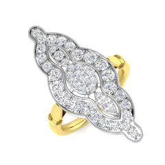 1.30Carat D-E/VS Lab Grown Diamond Fancy Wedding Ring 9k Two Tone Ready To Ship