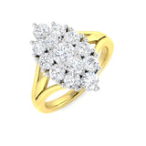 Round Cluster Diamond Ring 1.25ct | Round Diamond | UK Hallmarked