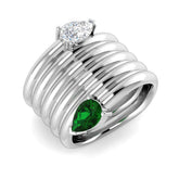 Diamond Ipkwich Emerald Ring | 1ct | Hallmarked Gold & Platinum