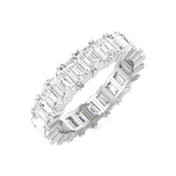 Emerald Cut Diamond Full Eternity Ring | Lab & Natural | Prong Set