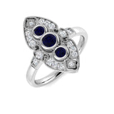 Diamond Besfakt Blue Sapphire Ring | 0.2ct - 0.5ct