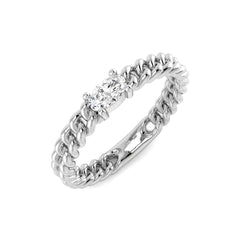 0.20 Ct D-E/VS Lab Grown Diamond Solitaire Ring 9k White Gold Ready To Ship