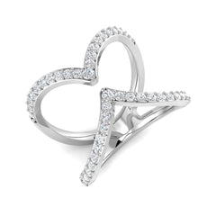0.60Carat D-E/VS Lab Grown Diamond Fancy Wedding Ring 9k White Gold Ready To Ship