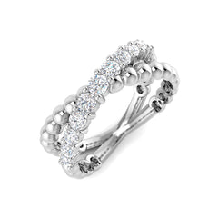 0.50Carat D-E/VS Lab Grown Diamond Fancy Wedding Ring 9k White Gold Ready To Ship