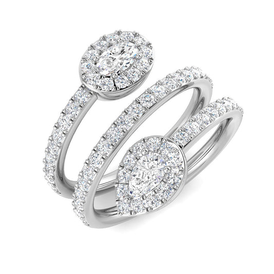 Diamond Fancy Ring | Oval & Pear Center | Lab & Natural | Hallmarked UK