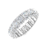 6.00 Carat D/VVS Lab-Grown Round Cut Diamond U-Prong Set Full Eternity Ring.