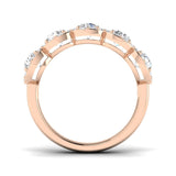 Natural Round Cut Diamond Five Stone Halo Ring