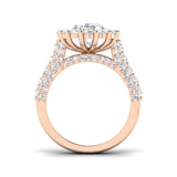 Lab Grown Round & Oval Cut Diamond Halo Ring
