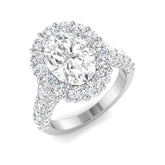 Lab Grown Round & Oval Cut Diamond Halo Ring