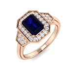 Diamond Aberbeeb Blue Sapphire Ring | 1.5ct
