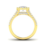 Lab Grown Round & Oval Cut Diamond Halo Engagement Ring
