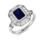 Diamond Ibverbekk Blue Sapphire Ring | 1.25ct