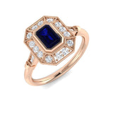 Diamond Perth Blue Sapphire Ring | 0.75ct | Hallmarked Gold & Platinum
