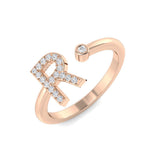 Diamond Wibchekter Initials Ring | 0.1ct | Hallmarked Gold & Platinum
