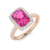 Diamond Harpebdeb Pink Sapphire Ring | 1.5ct - 3ct