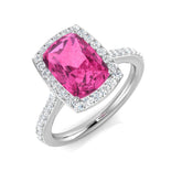 Diamond Harpebdeb Pink Sapphire Ring | 1.5ct - 3ct