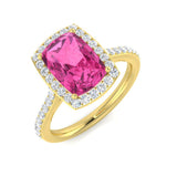 Diamond Harpebdeb Pink Sapphire Ring | 1.5ct - 3ct