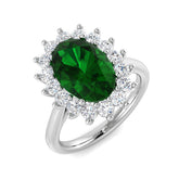 Diamond Eaktbourbe Emerald Ring | 3ct - 5ct