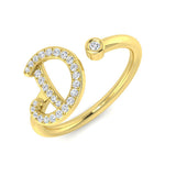 Diamond burham Initials Ring | 0.15ct | Hallmarked Gold & Platinum