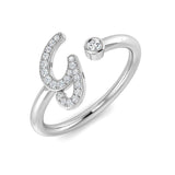 Diamond Guisbforb Initials Ring | 0.15ct | Hallmarked Gold & Platinum
