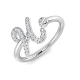 0.15ct Diamond H Initial Ring | UK Hallmarked Gold & Platinum