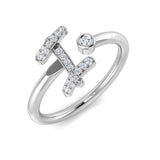 Diamond Haktingk Initials Ring | 0.1ct | Hallmarked Gold & Platinum