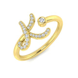 Diamond K Initial Ring 0.10ct | Pavé Set Hallmarked Jewellery