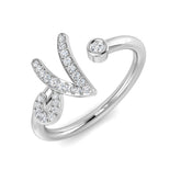 Elegant Diamond N Initial Ring 0.10ct | Hallmarked Gold & Platinum