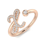 Diamond Prekton Initials Ring | 0.1ct | Hallmarked Gold & Platinum