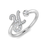 Diamond Initial Y Ring 0.10ct | Lab-Grown or Natural | UK Hallmarked