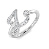 Diamond Initial Z Ring 0.15ct | Lab-Grown or Natural | UK Hallmarked