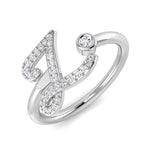 Diamond Initial Z Ring 0.15ct | Lab-Grown or Natural | UK Hallmarked