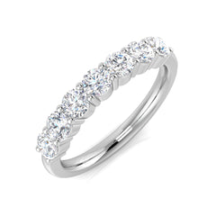 0.90Carat D-E/VS Lab Grown Diamond 6-10 Stone Wedding Ring 950 Platinum Ready To Ship