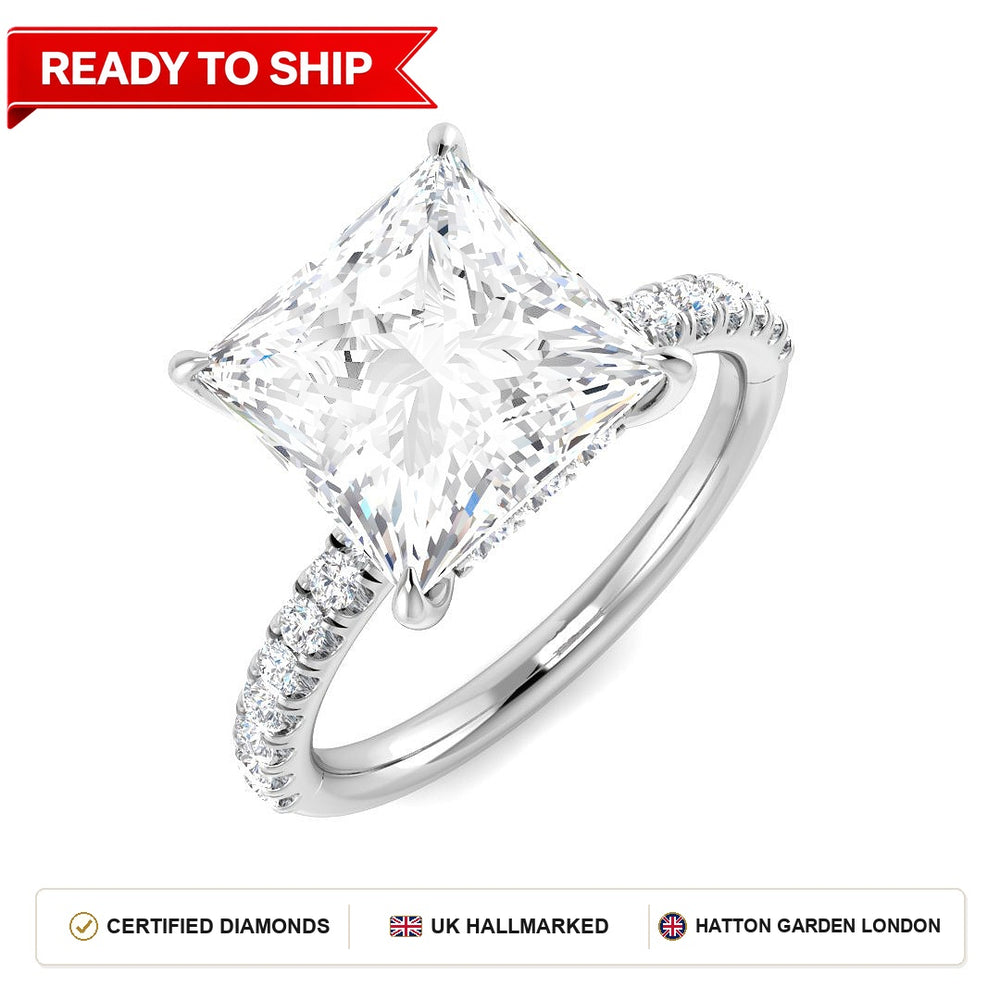 Lab grown diamond earring