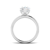 Marquise Diamond Solitaire Engagement Ring Natural & Lab Grown Diamond | Plain Gold Band