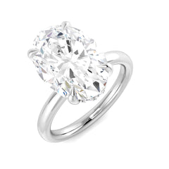 5.30 Ct D-E/VS Lab Grown Diamond Solitaire Ring 9k White Gold Ready To Ship